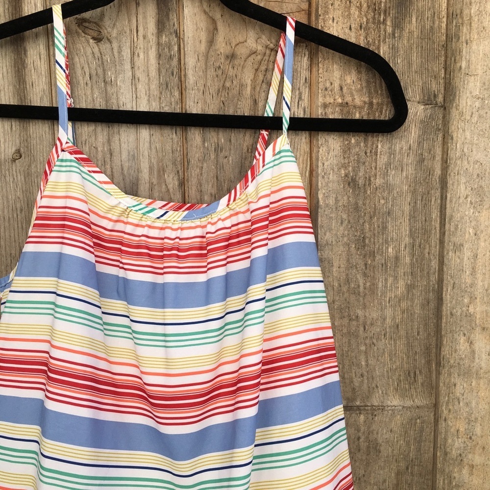 Faded Glory Striped Sleeveless Spaghetti Strap Tank Top Medium - Picture 4 of 7